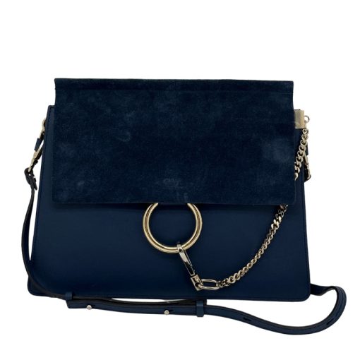 Chloe Faye Medium Flap Suede Shoulder Bag