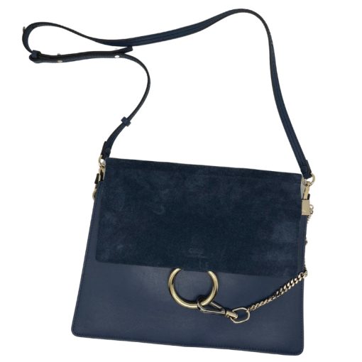 Chloe Faye Medium Flap Suede Shoulder Bag