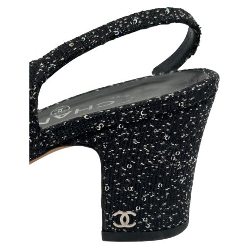 Chanel Slingback Glitter Shoes