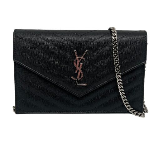 Saint Laurent YSL Grain De Poudre Envelope Wallet On Chain