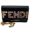 Fendi Calfskin Fun Fair Studded Tube Wallet On Chain