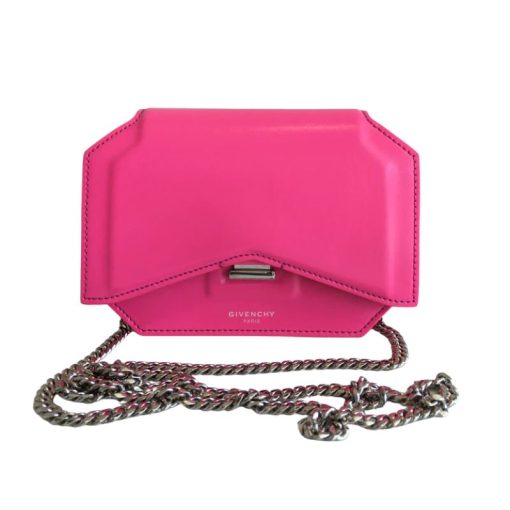 Givenchy Bow Cut Chain Flap Crossbody Bag In Hot Pink Handbags