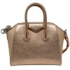 Givenchy Metallic Sugar Goatskin Mini Antigona Rose Gold Handbags