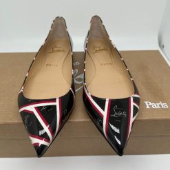 Christian Louboutin Ballalla Patent Leather Flats Shoes