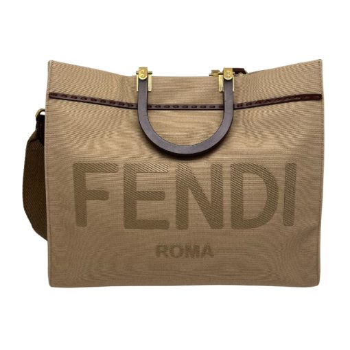 Fendi Canvas Sunshine Tote Handbags