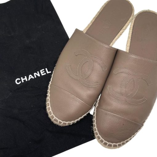 Chanel Interlocking CC Logo Slip On Espadrilles Shoes