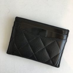 Handbags Chanel Caviar Black Quilted Classic Card Holder