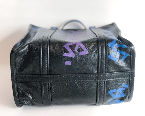 Balenciaga Black Graffiti Shopper Tote