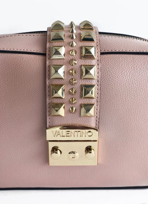 Valentino Lila Palmellato Rockstud Camera Bag