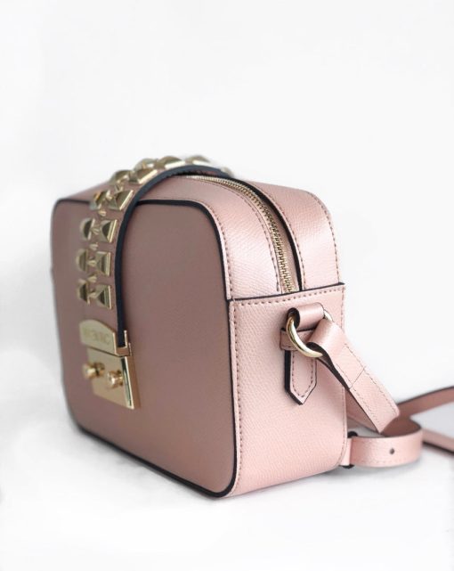 Valentino Lila Palmellato Rockstud Camera Bag