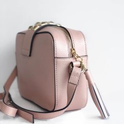 Valentino Lila Palmellato Rockstud Camera Bag