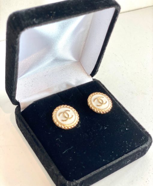 Dress Designer Button Earrings