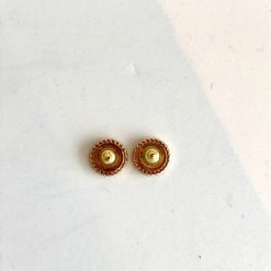 Dress Designer Button Earrings