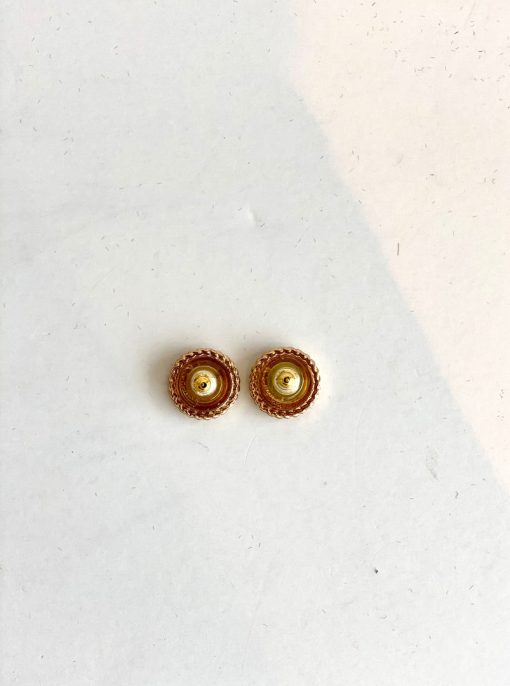 Dress Designer Button Earrings