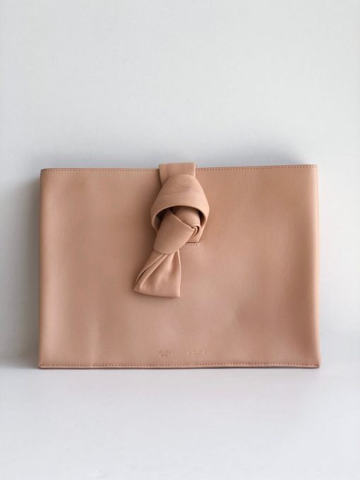 Celine Lambskin Knotted Clutch Handbags