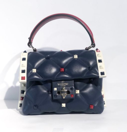 Valentino Navy Candy Stud Bag Handbags