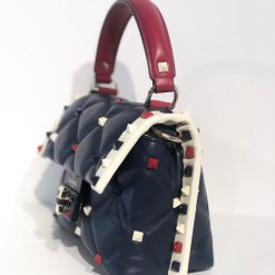 Valentino Navy Candy Stud Bag Handbags