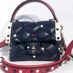 Valentino Navy Candy Stud Bag Handbags